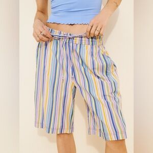 NWT Free People Saylor Poplin Stripe Shorts